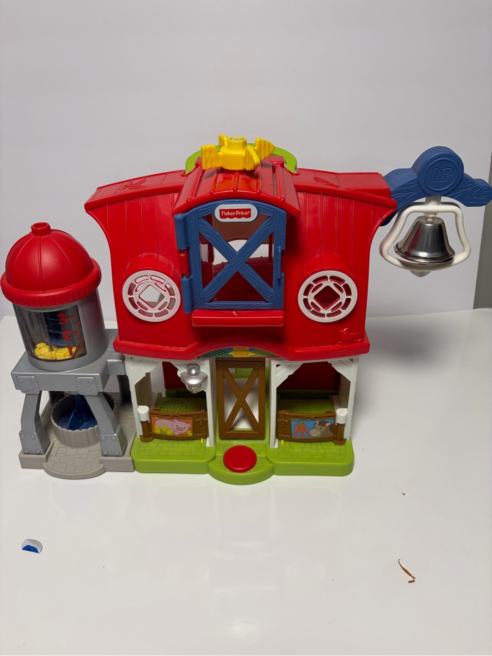 Fisher-Price Red Barn Playset with Blue, Green & Yellow Details